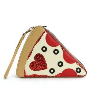 NWT Pepperoni Pizza Slice Heart Wristlet